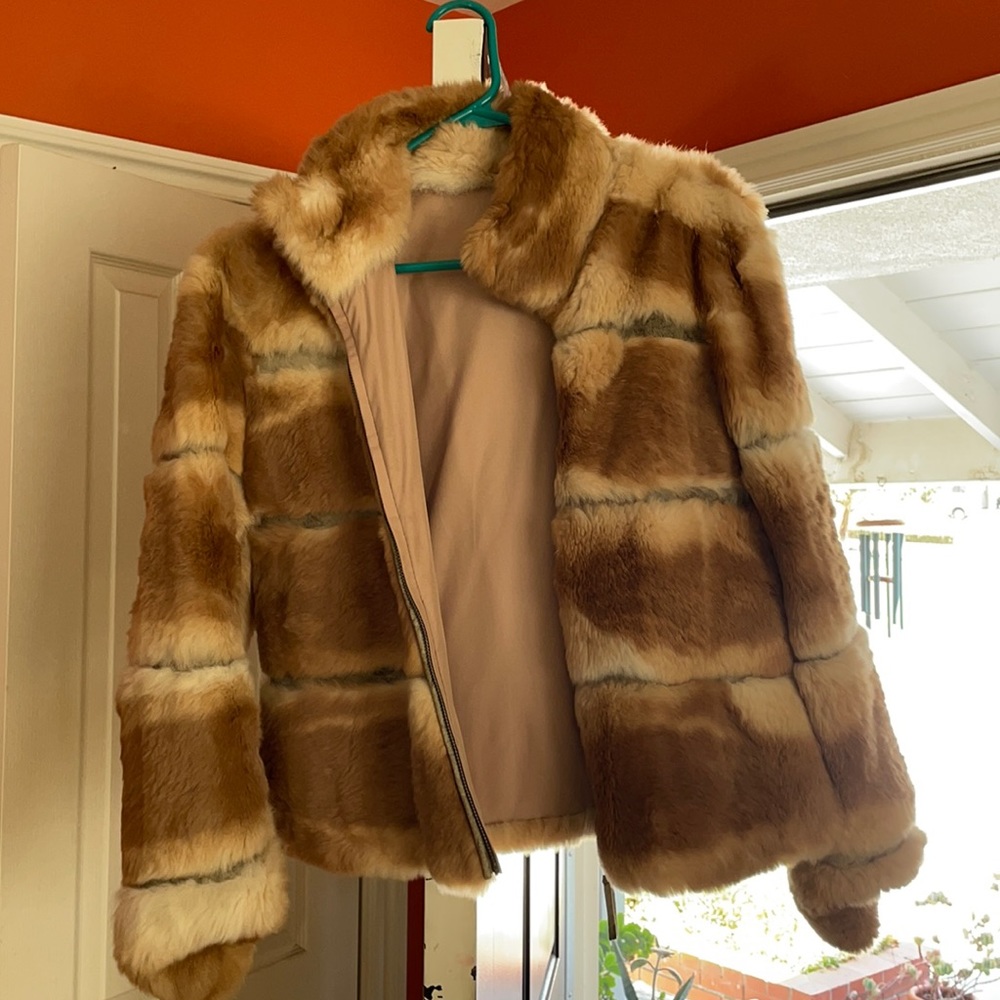 Rabbit fur short jacket